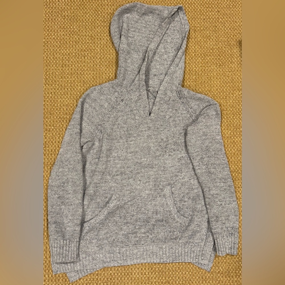 American Eagle Outfitters Gray Hooded Sweater